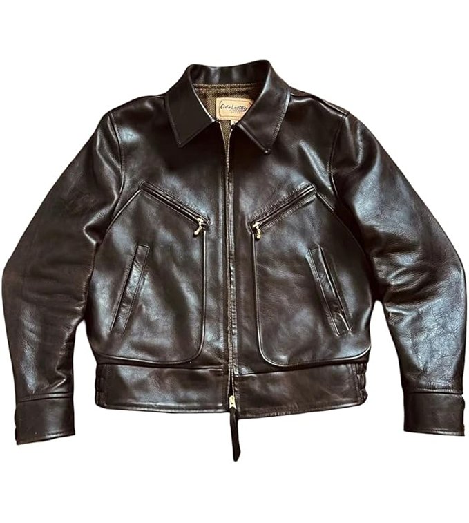 slim fit classic biker jacket men