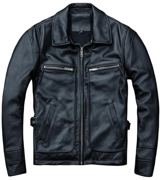 Mens Vintage Genuine Motorcycle Jacket
