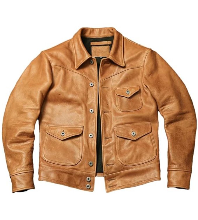 Retro Single Breasted Leather jacket