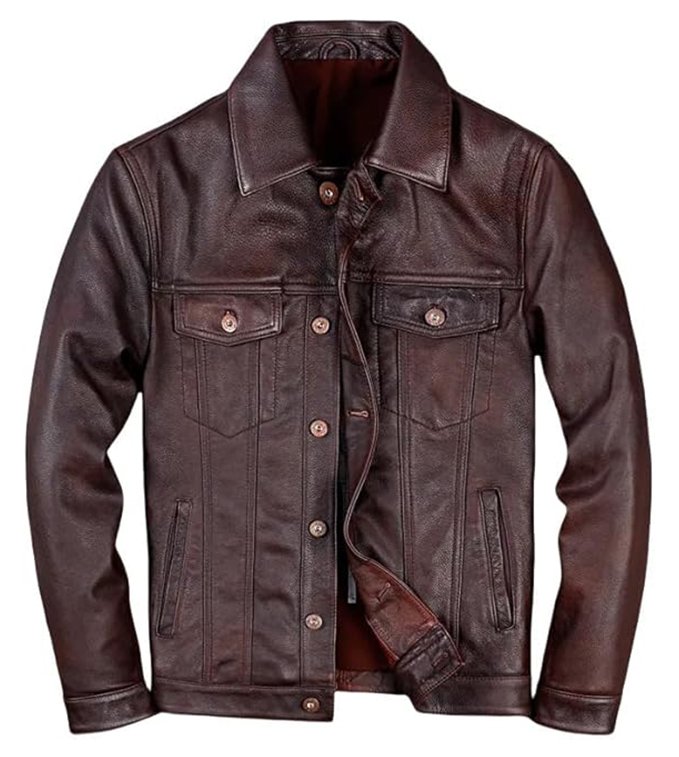 Retro Brown Plus Size Rider Jacket