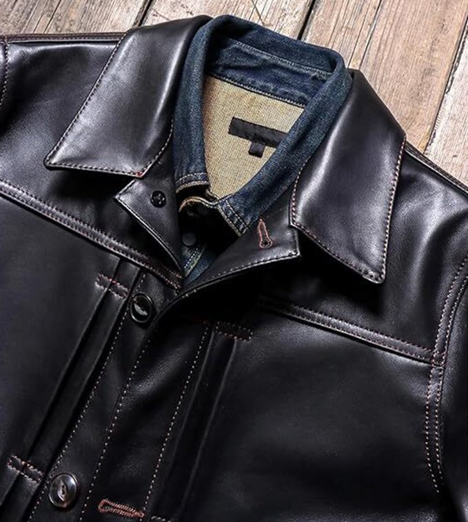Mens Retro Lapel Classic Rider Jacket