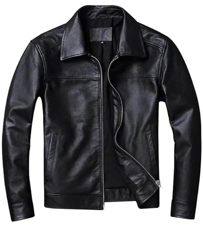 Black Classic Casual Leather Jacket