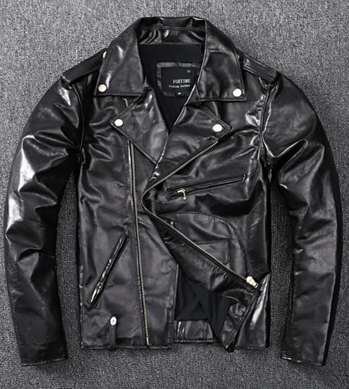 J24 Style Slim Fit Rider Leather Jacket