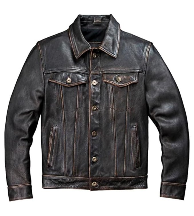Vintage Slim Fit Rider Leather Jacket