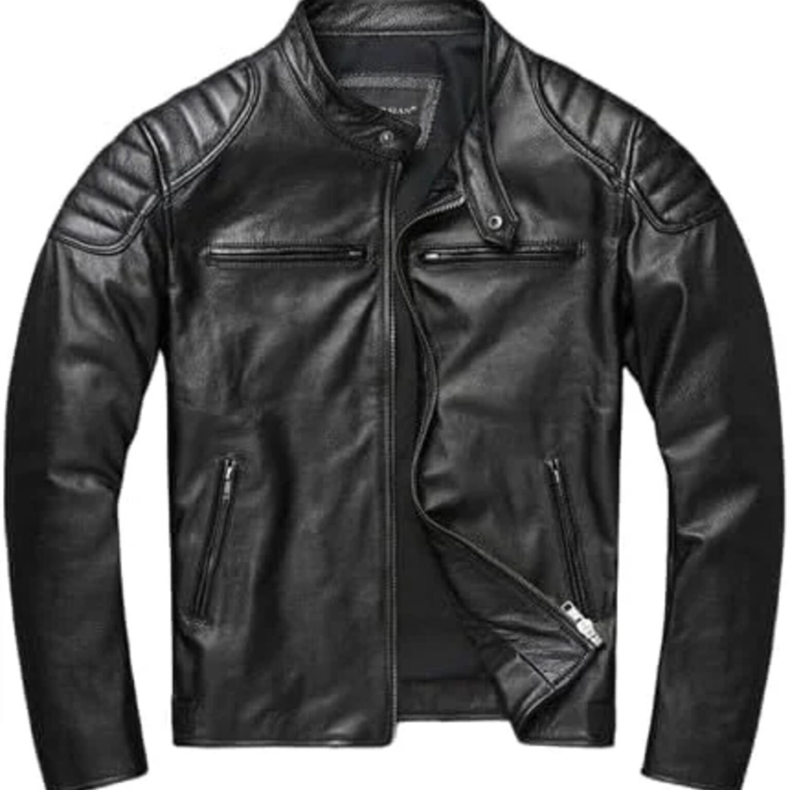 Stand Collar Bomber Racer Jacket