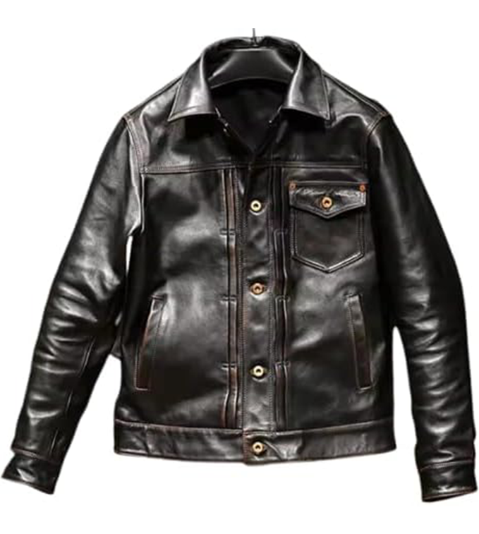 Bomber Racer Style Leather Jacket