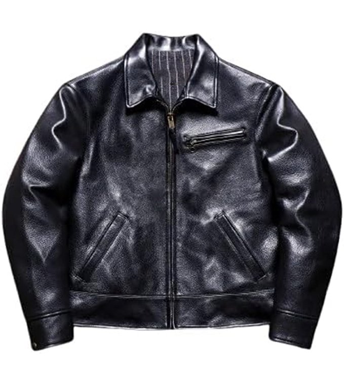 Brando Cropped Slim Fit Biker Jacket