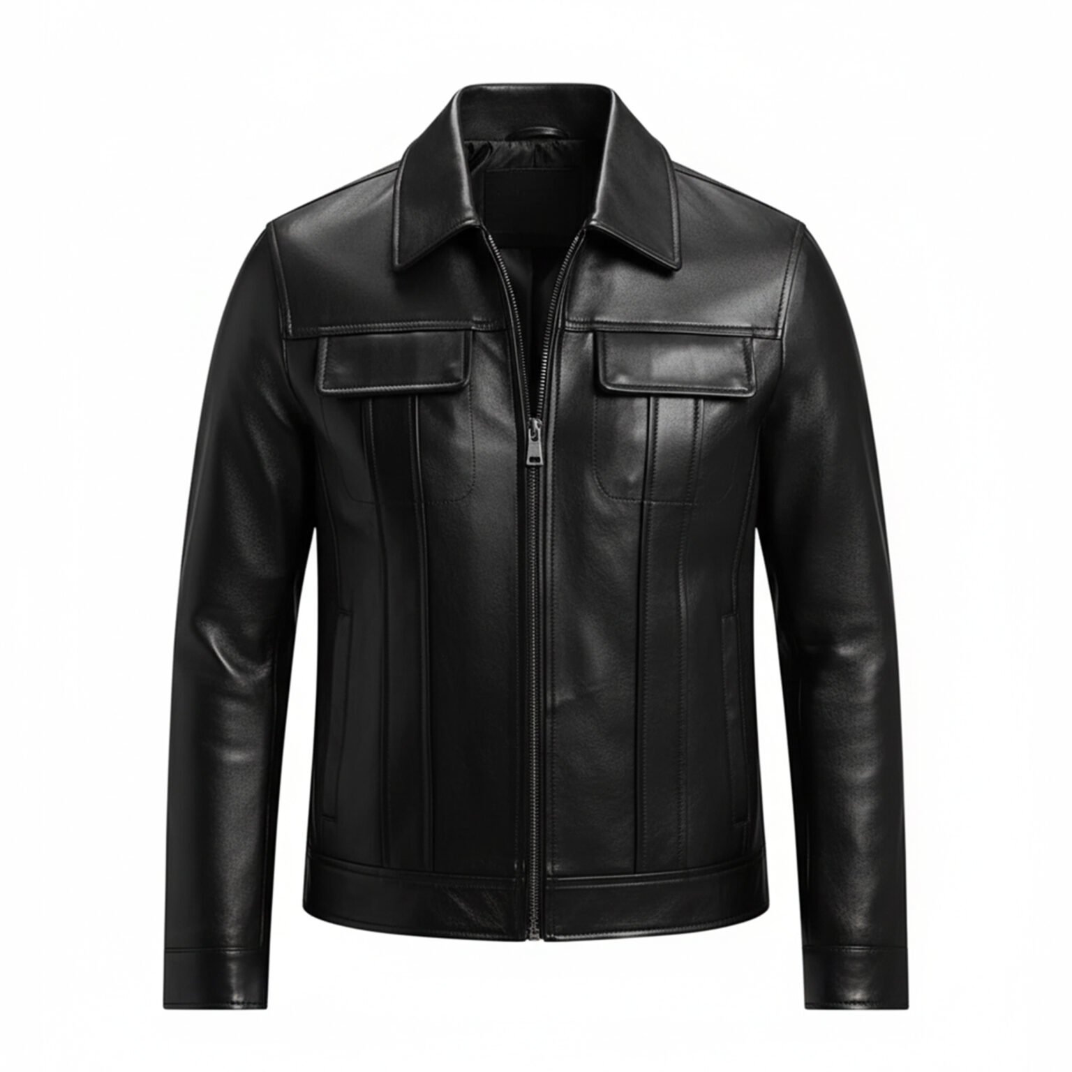 Lambskin leather jacket