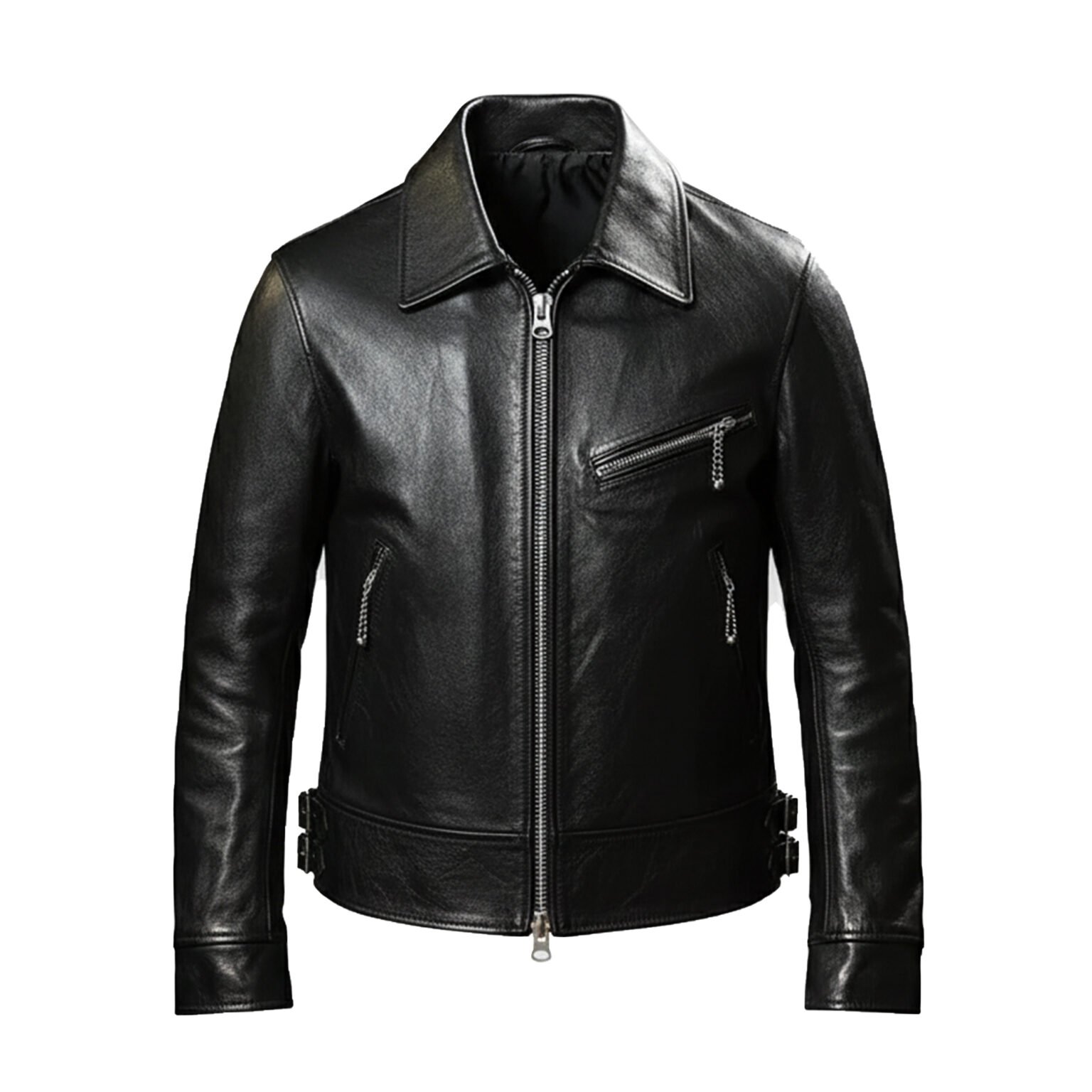 Collar Biker Leather jacket