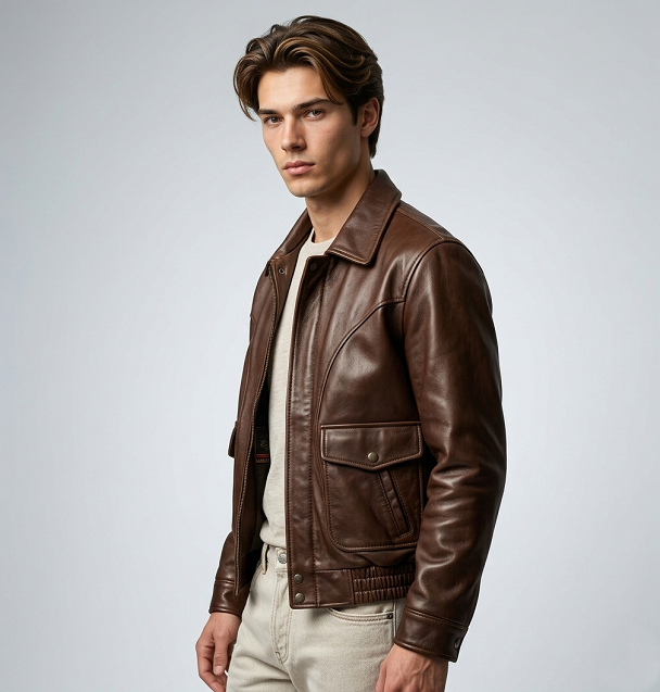 Autumn Pilot Military Leather Jacket