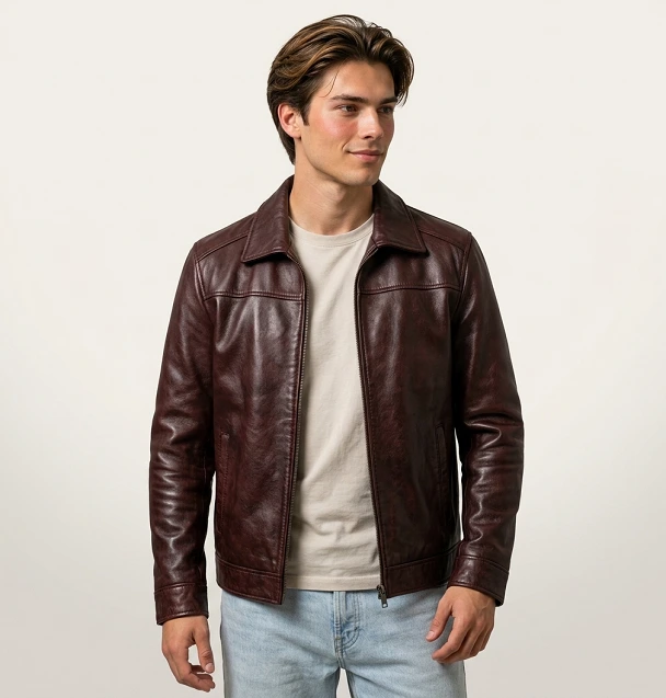 Retro Distressed Cafe Racer Jacket