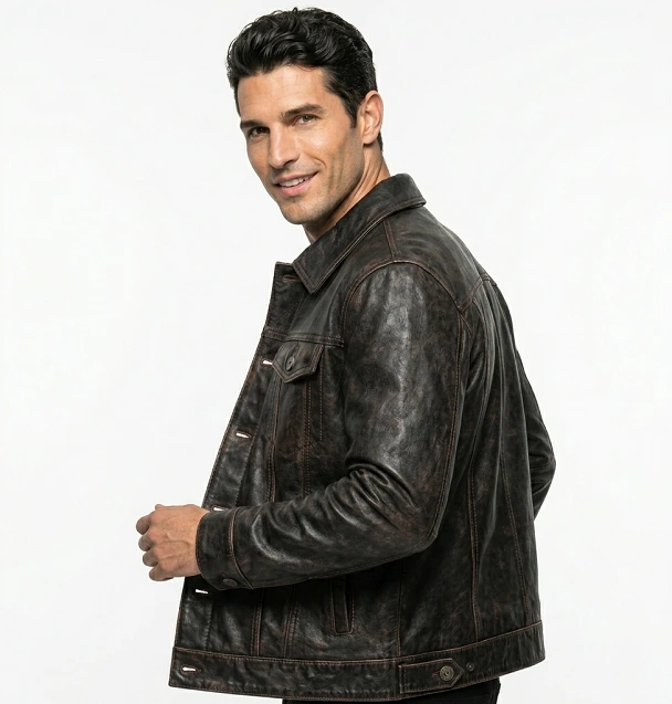 Waxed Leather Jacket