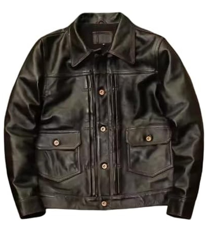 Slim Fit Vintage Biker Leather jacket