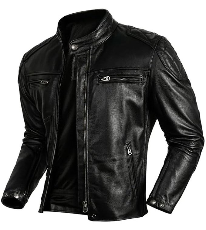 Slim Fit Motorcycle Rider Jacket