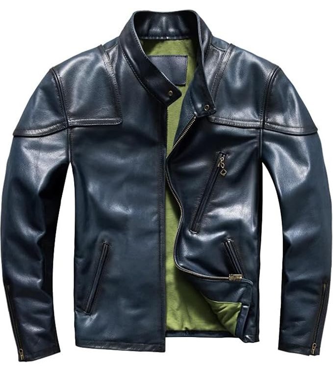 Stand Collar Slim Fit Rider Jacket
