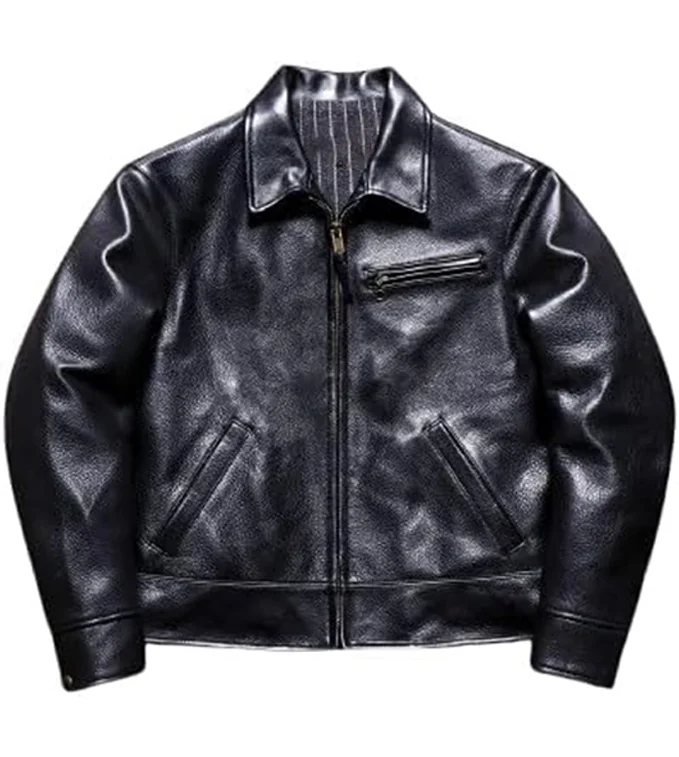 mens brando biker leather jacket