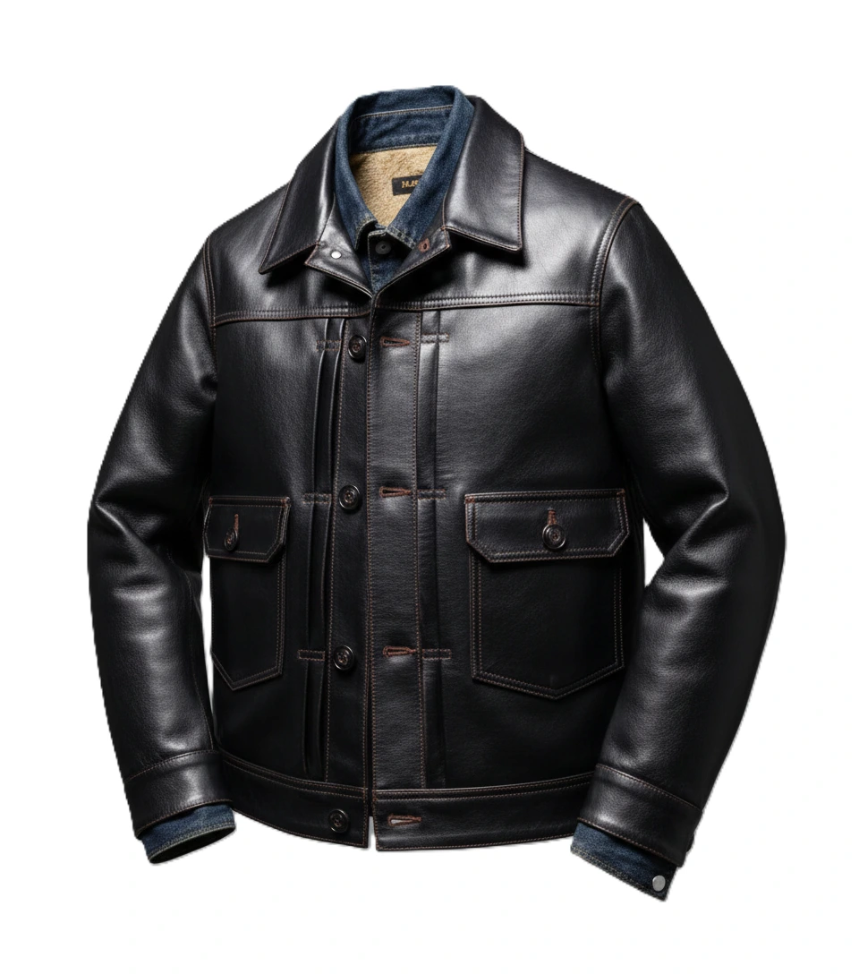 retro leather jacket