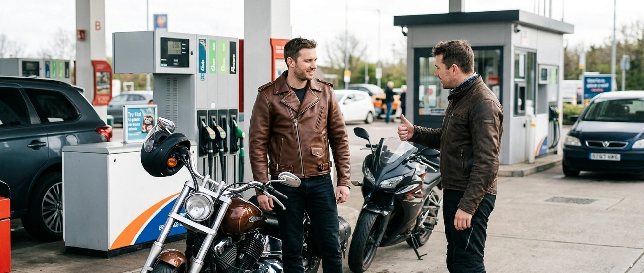 biker jacket brown color